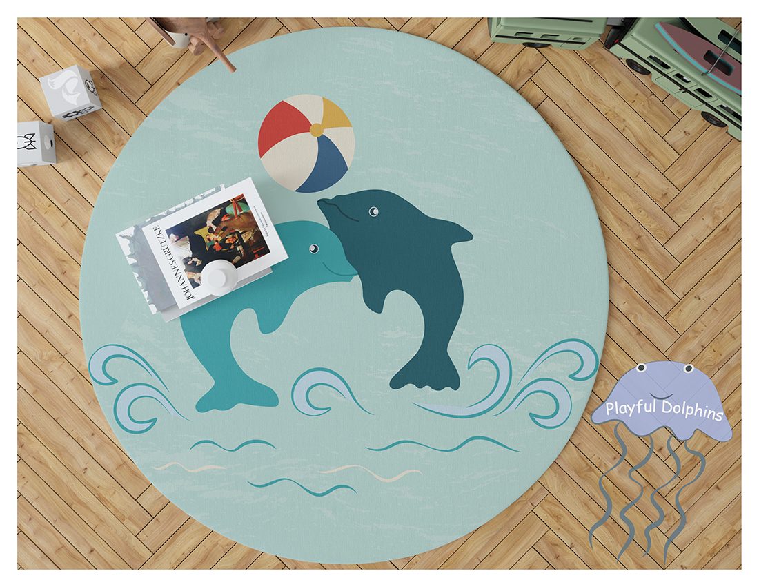 hello little one bedding collection 1_Artboard 6 dolphin
